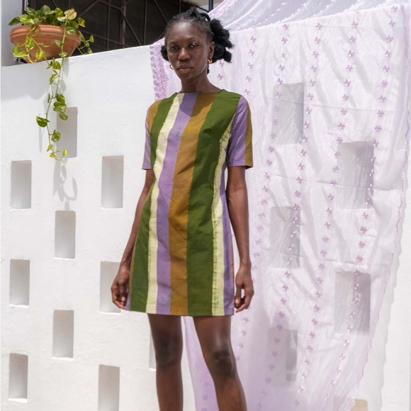 Osei Duro striped mini dress in Size Medium - Picture 3 of 8
